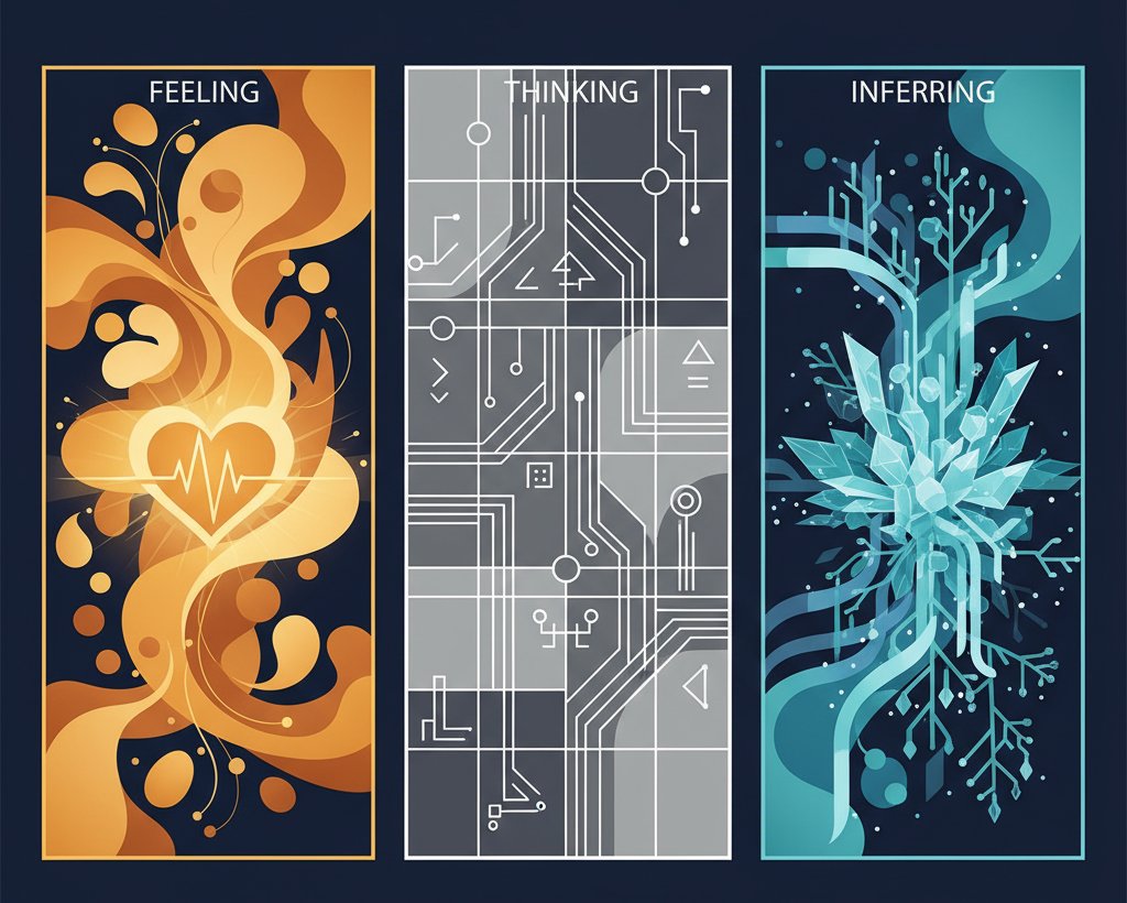 Drei Landschaften: Fühlen, Denken, Inferieren.